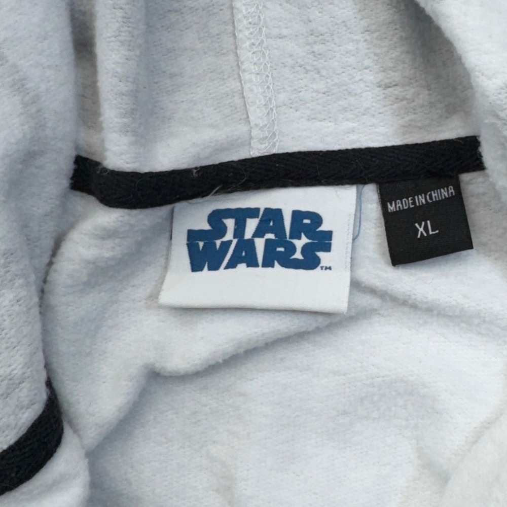 Star Wars Stormtrooper Hoodie Mens XL White Full Zip Costume Graphic Jacket - Picture 3 of 10